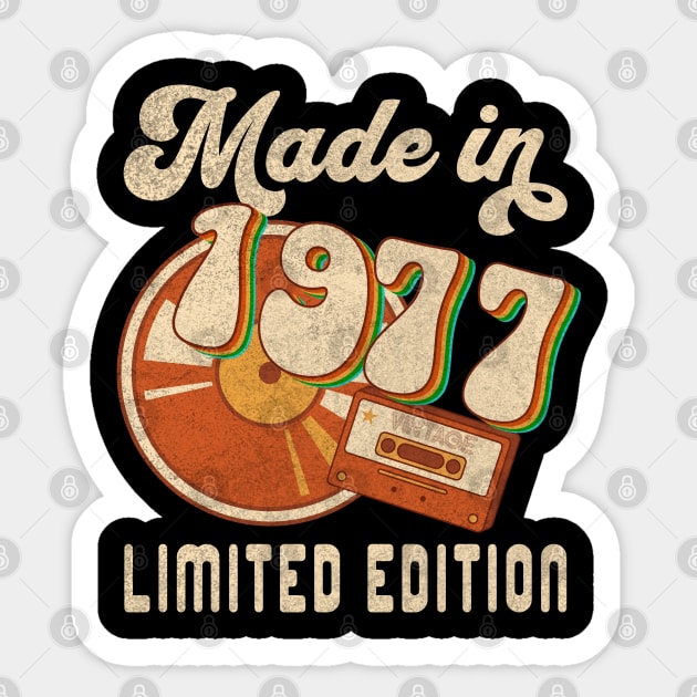 Made in 1977  Limited Edition Sticker by Bellinna